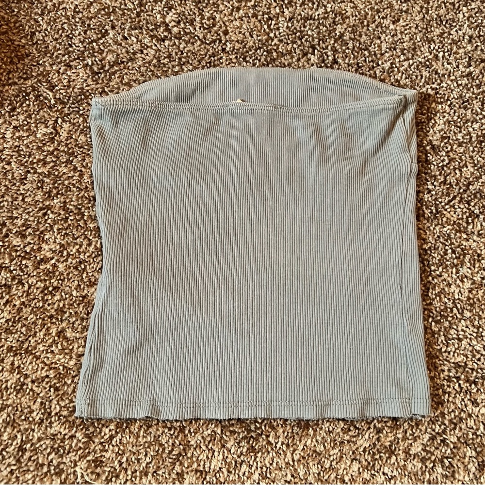 Pull&Bear Gray Ribbed Fabric - Picture 2 of 3
